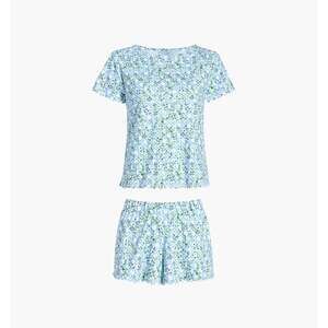 Hill House Home The Nina Pajama Set - Blue Basketweave Vine Size LBlue Basketwea